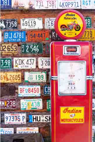 MF034 Wall décor art photographic on canvas antique petrol pump